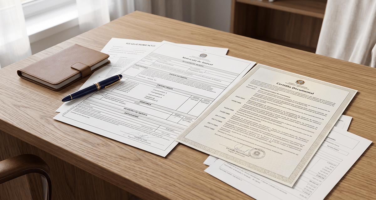 Matrícula de imóvel com múltiplos coproprietários